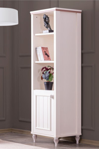 Setay Mobilya Ezgi 3 Bölmeli 3 Raflı Melamin 164x50x42 cm Beyaz Kitaplık