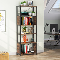 Zizuva Tasarım Metal 180x60x30 cm Ceviz Kitaplık