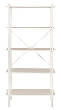 Adore Mobilya Retro 5 Bölmeli 5 Raflı Metal 80x163x40 cm Vizon Kitaplık