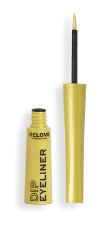 Relove By Revolution Dancing Queen Parlak Metalik Altın İnce Uçlu Keçe Likit Eyeliner