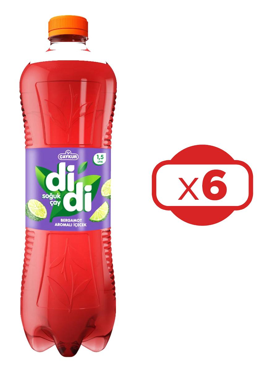 Çaykur Didi Bergamot Aromalı Soğuk Çay 1500 ml x 6 Adet