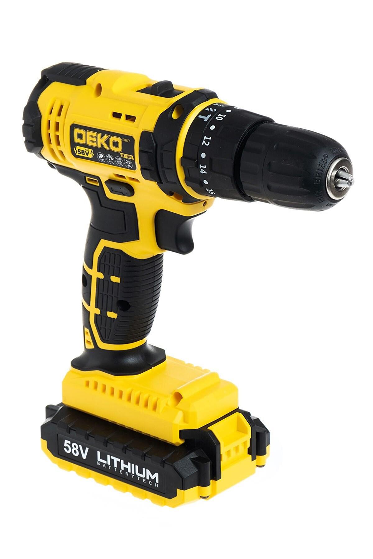 Deko Turkey DKT5870MB 58 V Panasonic Çift Akülü Darbeli Matkap + 30 Parça Set