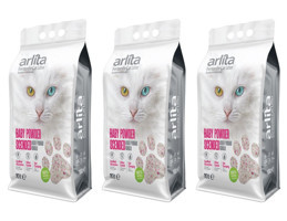 Arlita Baby Powder Topaklanan İnce Taneli Bentonit Kedi Kumu 3x10 lt