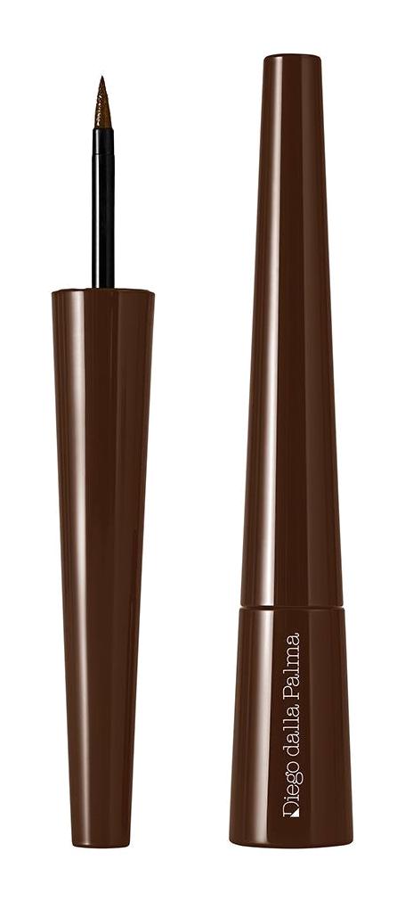 Diego Palma Eyeliner 02 Suya Dayanıklı Mat Koyu Kahverengi Kalıcı İnce Uçlu Fırça Likit Eyeliner