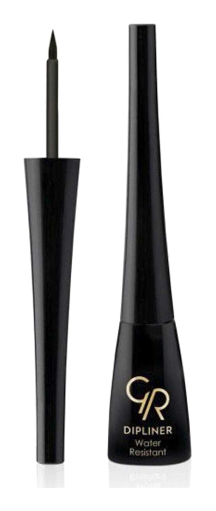 Golden Rose Water Resistant Suya Dayanıklı Mat Siyah Kalıcı İnce Uçlu Fırça Likit Eyeliner