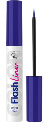 Golden Rose Flash Liner Suya Dayanıklı Mat Neon Mavi Kalıcı İnce Uçlu Fırça Likit Eyeliner