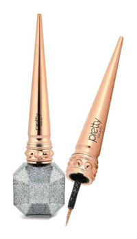 Pretty Beauty Shiny 04 Suya Dayanıklı Simli Gri Kalıcı İnce Uçlu Fırça Likit Eyeliner