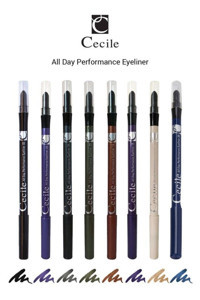 Cecile All Day Performance Suya Dayanıklı Mat Pastel Çok Renkli Kalıcı İnce-Kalın Uçlu Kalem Eyeliner