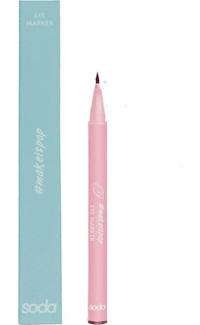 Soda Eye Marker 105 Suya Dayanıklı Mat Pastel Siyah Kalıcı İnce Uçlu Keçe Kalem Eyeliner