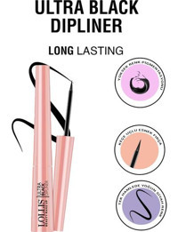 Lollis Ultra Black Suya Dayanıklı Mat Siyah Kalıcı İnce Uçlu Fırça Likit Eyeliner
