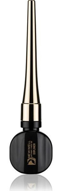 New Well Shiny Suya Dayanıklı Mat Siyah Kalıcı İnce Uçlu Fırça Likit Eyeliner
