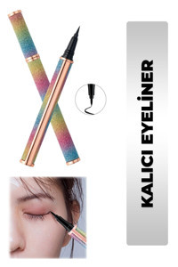 Hb Tasarım Waterproof Suya Dayanıklı Mat Siyah Kalıcı İnce Uçlu Keçe Kalem Eyeliner