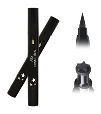 Aily Cosmetics Rosesia Çift Taraflı Suya Dayanıklı Mat Siyah Kalıcı İnce-Kalın Uçlu Keçe Kalem Eyeliner