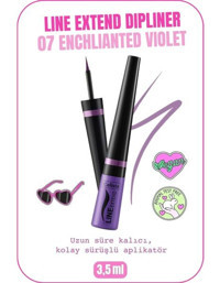Note Callista Line Extend 07 Suya Dayanıklı Mat Lila Kalıcı İnce Uçlu Fırça Likit Eyeliner