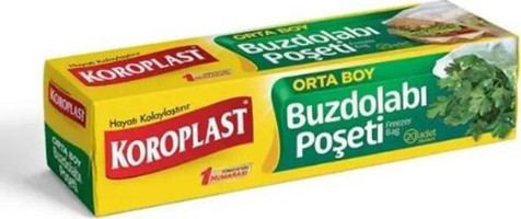 Koroplast Orta Boy Düz Buzdolabı Poşeti 20x24'lü