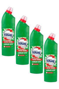 Viking Ultra Yoğun Ada Kokulu Banyo-Mutfak İçin Konsantre Jel Çamaşır Suyu 4x764 ml