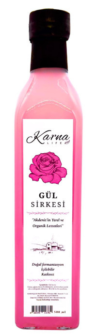 Karma Life Doğal Fermantasyon Gül Sirkesi 500 ml