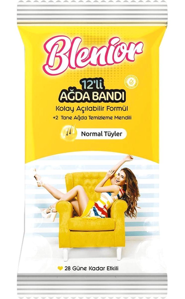 Blenior Normal Ciltler 12 Adet Kadın Bacak-Vücut Bölgesi Ağda Bandı