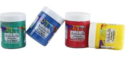 Artebella Çok Renkli 4x50 ml Guaj Boya Seti