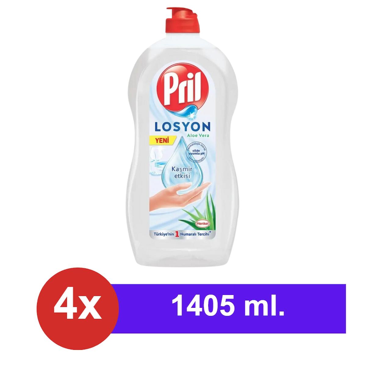 Pril Kaşmir Etkisi Aloe Vera Losyonlu Sıvı El Bulaşık Deterjanı 4x1.4 lt