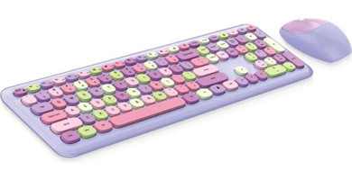 Microcase Mofii 666 Mor Kablosuz Klavye Mouse Seti