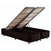Niron Yatak Ela 140x190 cm Ayrılabilen Başlıksız Çift Kişilik Sandıklı Baza Siyah