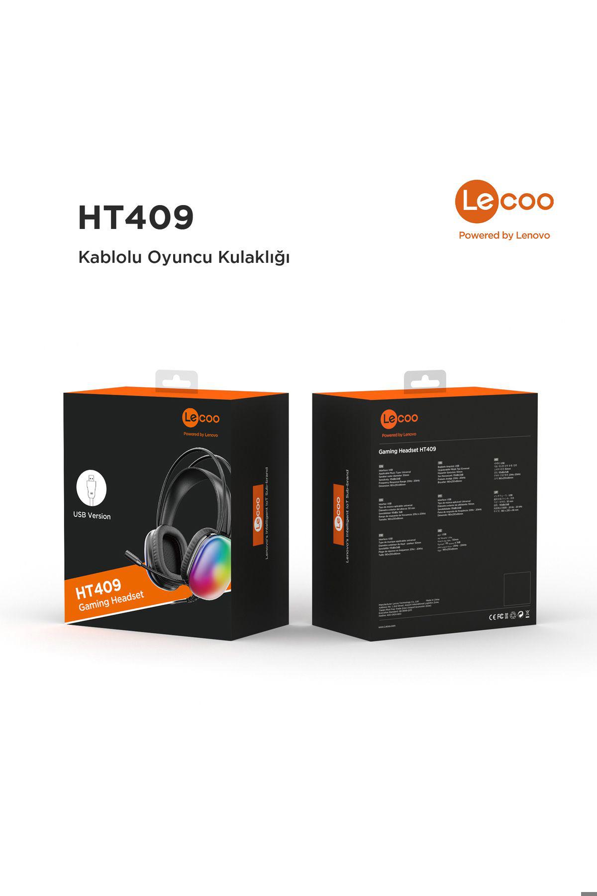 Lenovo HT409 3.5 mm Mikrofonlu Kablolu Kulak Üstü Kulaklık Siyah
