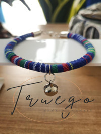 Truego Bohem Zilli Düz Çok Renkli Gezdirme Boyun Kedi Tasması