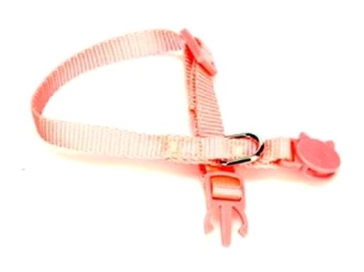 Doggie Düz Pembe Ayarlanabilir Gezdirme Boyun Kedi Tasması
