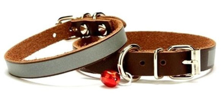 Doggie Zilli Kahve Ayarlanabilir Gezdirme Boyun Kedi Tasması