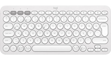 Logitech Pebble Keys 2 K380S 920-011859 Türkçe Q 104 Tuşlu Kablosuz Beyaz Normal Klavye