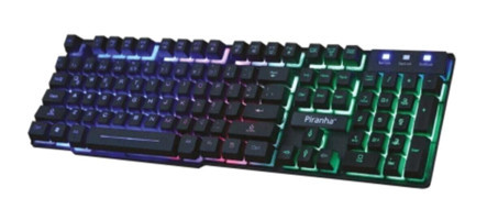 Piranha 2345 Türkçe Q RGB Kablolu Siyah Normal Gaming Klavye