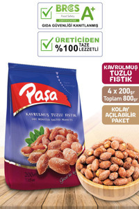 Paşa Kuruyemiş Kabuklu Tuzlu Kavrulmuş Yer Fıstığı 4x200 gr