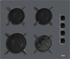 Teka GBE 64002 KB ST Gazlı Cam 4 Gözlü Gri Ankastre Ocak