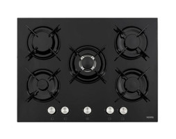 Vestel AO-71159 S DG-W Doğalgazlı Cam 5 Gözlü Wok Gözü Siyah Ankastre Ocak