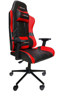 Xprime Zeus V2 Ortopedik Suni Deri Oyuncu Koltuğu Siyah-Kırmızı