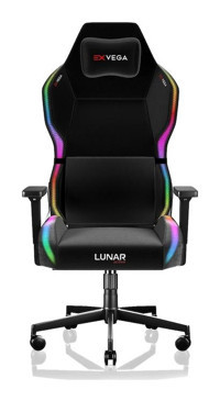 Exvega Lunar Active Ledli Ortopedik Kumaş Oyuncu Koltuğu Siyah