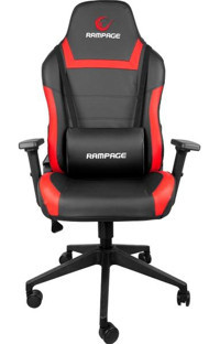 Rampage KL-R60 Suni Deri Oyuncu Koltuğu Kırmızı-Siyah