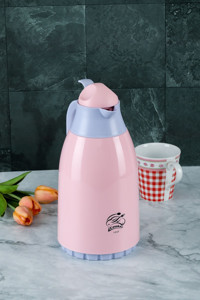 Cooker Cam 1.3 lt Çaydanlık Termos Pembe-Mavi
