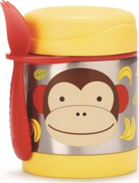 Skip Hop Spark Style Maymun Paslanmaz Çelik 325 ml Bebek Termos Çok Renkli