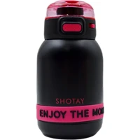 Shotay ST-8901 Paslanmaz Çelik 600 ml Çaydanlık Termos Siyah