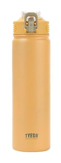 Tyeso Active Color Paslanmaz Çelik 750 ml Pipetli Outdoor Matara Termos Sarı