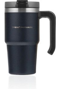 Tyeso Maxus Paslanmaz Çelik 600 ml Pipetli Outdoor Matara Termos Siyah