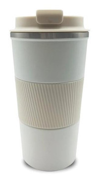Aliyosso Paslanmaz Çelik-Silikon 500 ml Outdoor Matara Termos Krem