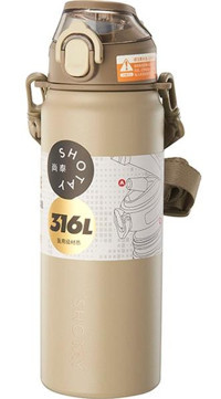 Shotay ST-8228 Çelik 750 ml Pipetli Matara Termos Gri