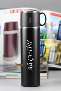 Megame Paslanmaz Çelik 580 ml Outdoor Matara Termos Siyah