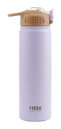 Tyeso Active Paslanmaz Çelik 750 ml Pipetli Matara Termos Mor
