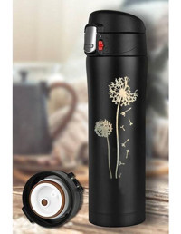 Tusah Çelik 450 ml Outdoor Matara Termos Siyah