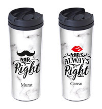 Allmug İsime Özel Plastik 380 ml Outdoor Matara Termos Beyaz