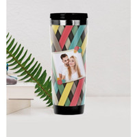 Bk Kişiye Özel İsimli Fotoğraflı-9 Çelik 450 ml Outdoor Bardak Termos Çok Renkli
